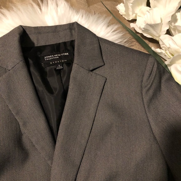 Jones New York Grey stretch BLAZER - Picture 3 of 8